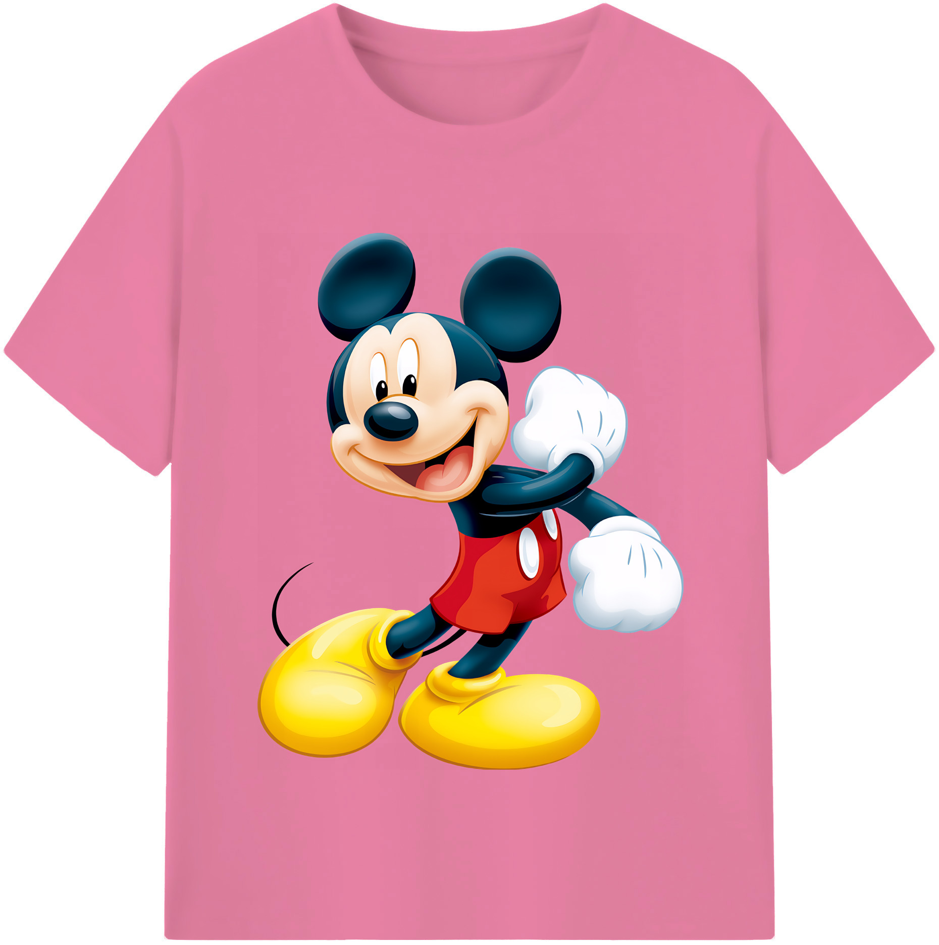 （画像用） ミッキーマウス Mickey Mouse 綿100％半袖Tシャツ（フロントプリント）